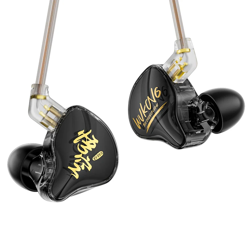 【KBEAR K01 Wukong PRO】 HiFi Gaming Earbuds – 10mm Dual-Magnetic Driver, Spatial Audio for FPS, 3.5mm Wired IEMs with Noise Isolation & Ergonomic Fit