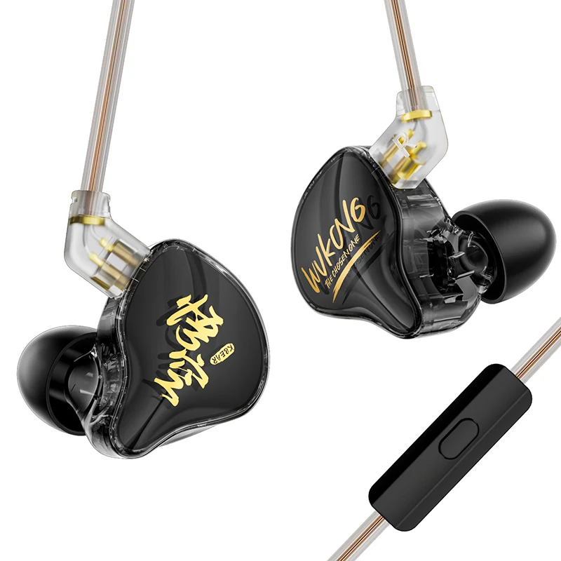 【KBEAR K01 Wukong PRO】 HiFi Gaming Earbuds – 10mm Dual-Magnetic Driver, Spatial Audio for FPS, 3.5mm Wired IEMs with Noise Isolation & Ergonomic Fit