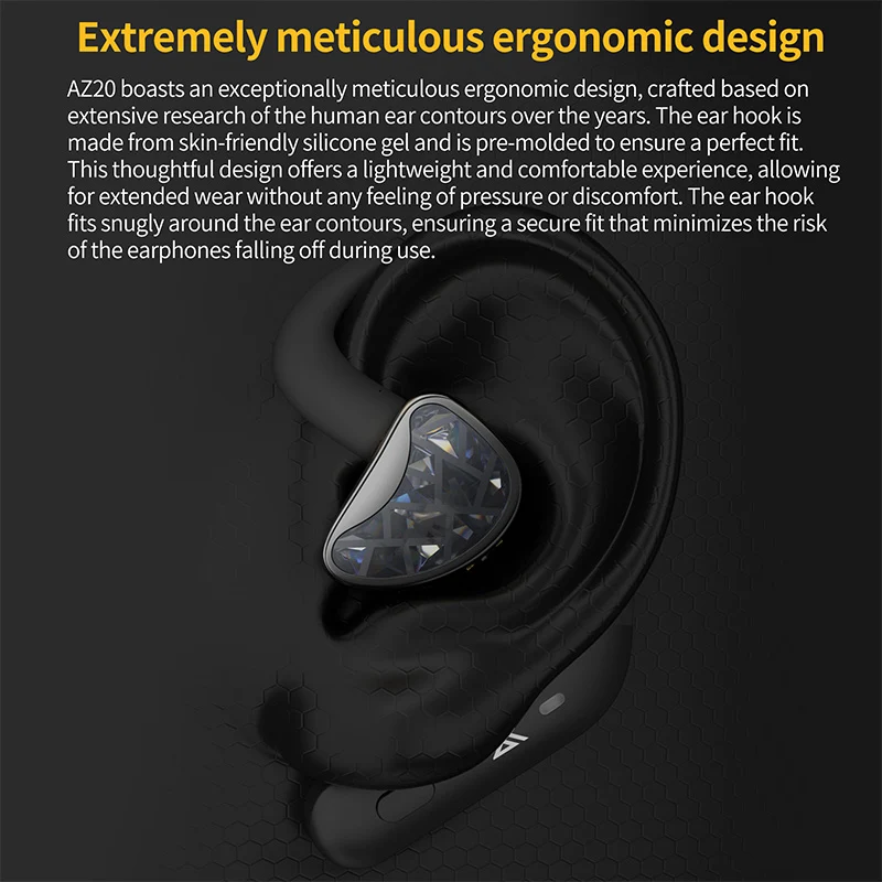 【KZ AZ20——Discontinued】5.3 Bluetooth Wireless Upgrade EarHook C Pin