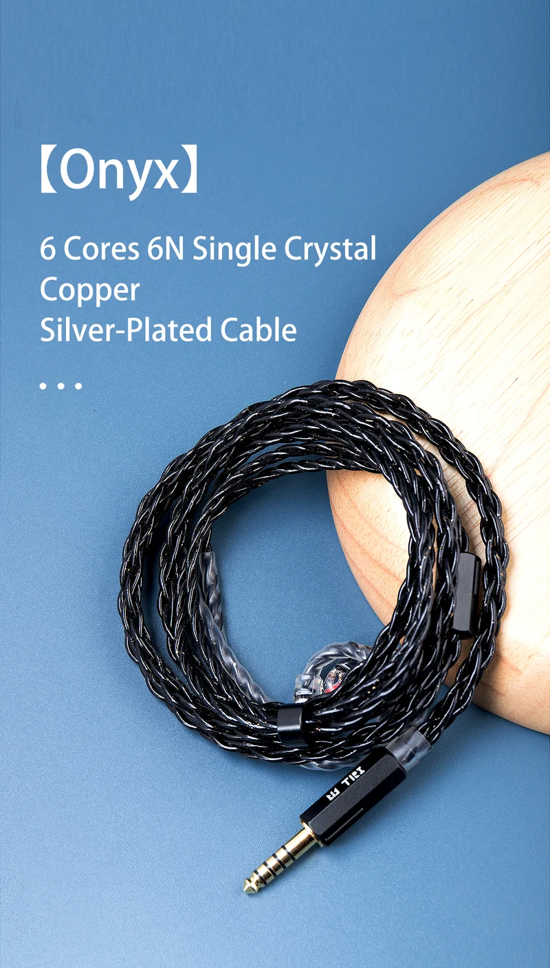 【TRI Onyx——Clearance】 6 Cores 6N Single Crystal Copper Silver-Plated Cable