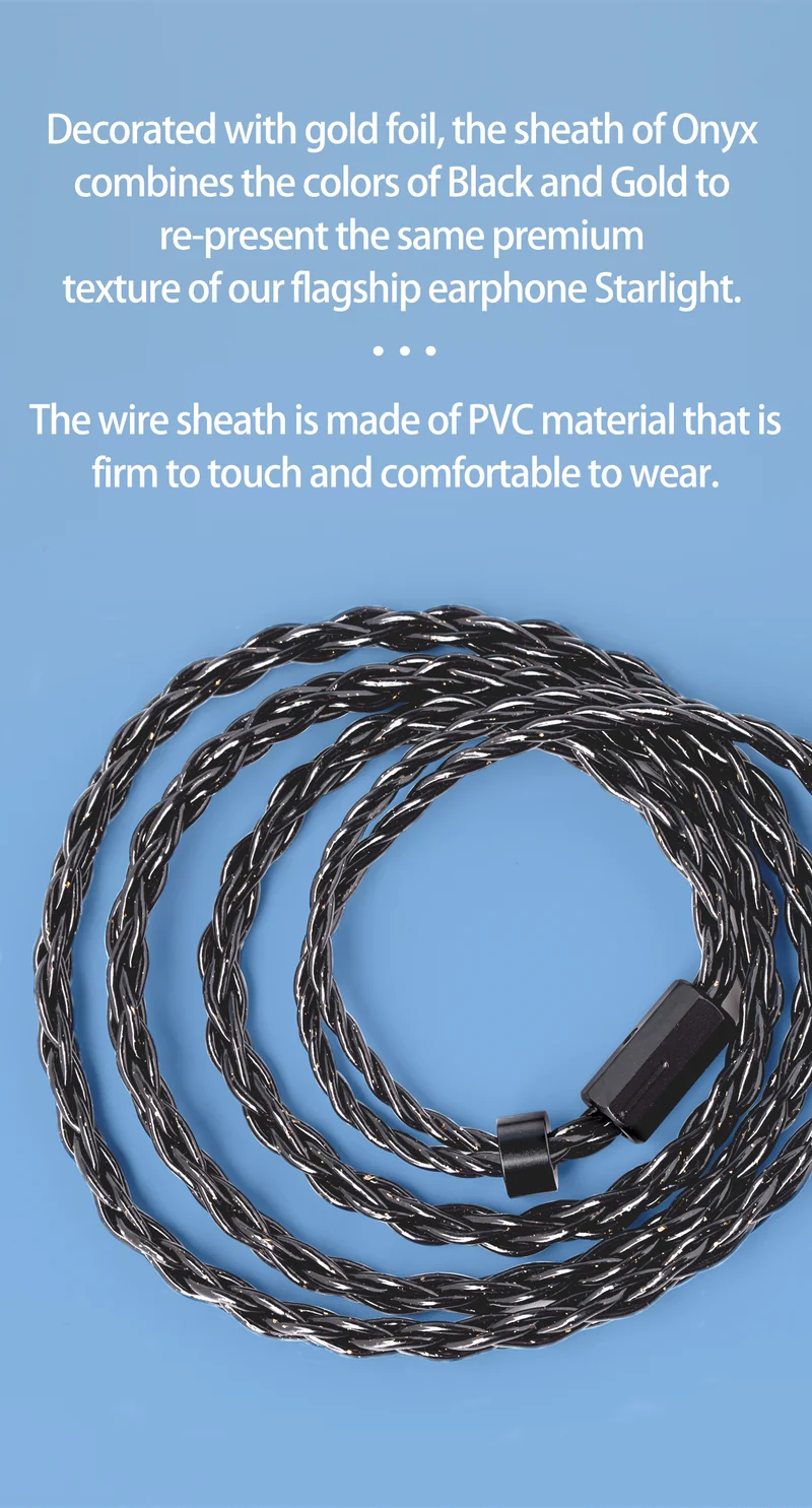 【TRI Onyx——Clearance】 6 Cores 6N Single Crystal Copper Silver-Plated Cable
