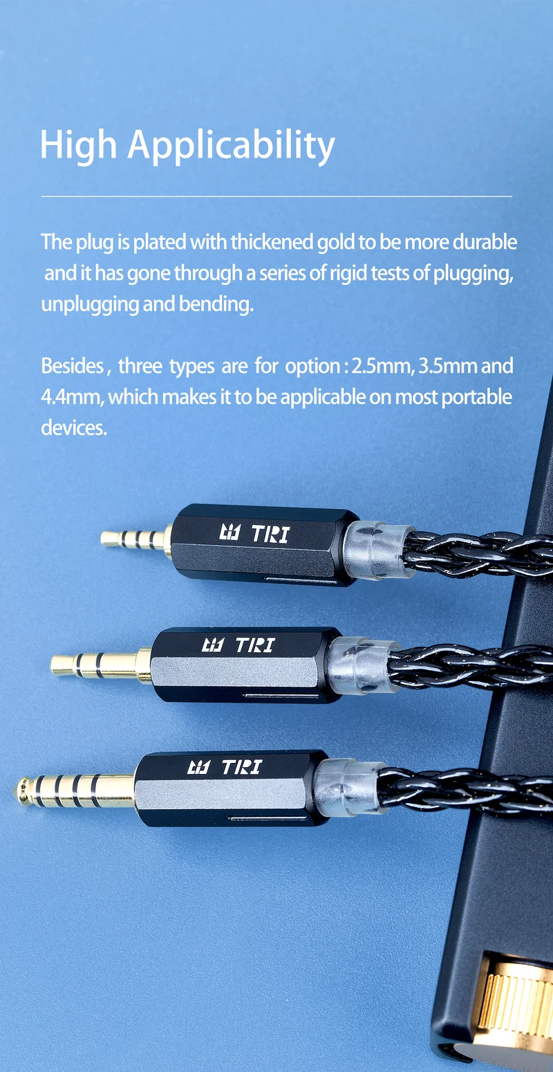 【TRI Onyx——Clearance】 6 Cores 6N Single Crystal Copper Silver-Plated Cable
