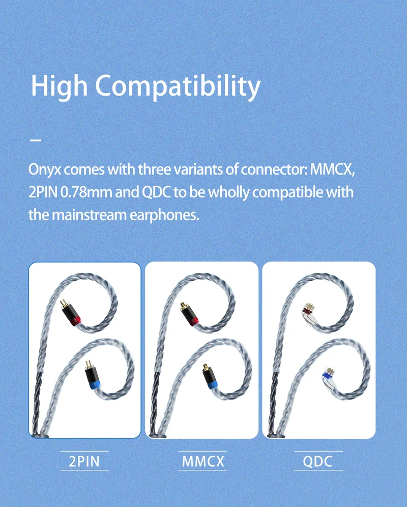 【TRI Onyx——Clearance】 6 Cores 6N Single Crystal Copper Silver-Plated Cable