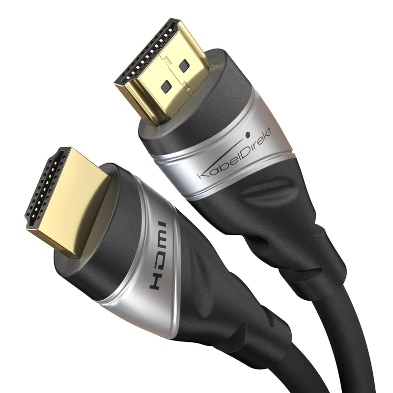 8K Ultra High Speed HDMI 2.1 Kabel – 48G, 8K@60Hz, offiziell getestet und lizenziert, silber