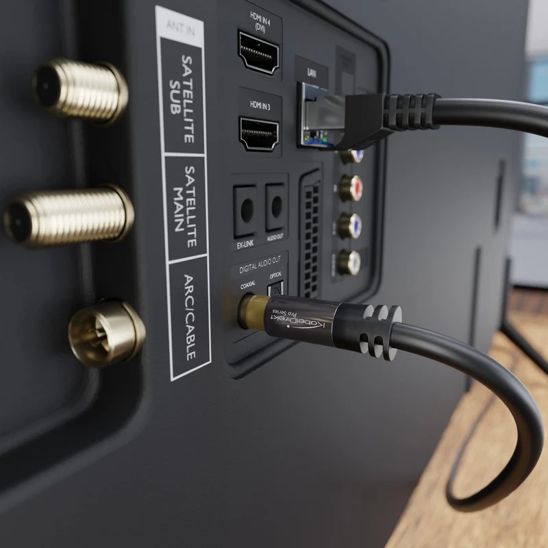 Subwoofer-Kabel, 1 Cinch zu 1 Cinch Koax Audiokabel, RCA-Stecker, Audiosignal (analog/digital), 75 Ohm