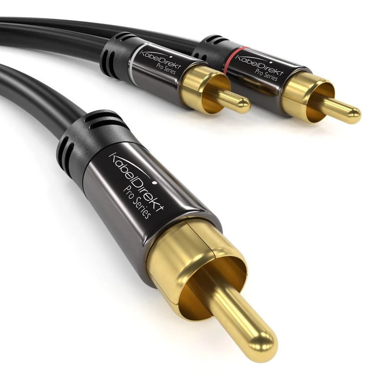 1 Cinch zu 2 Cinch Y-Kabel, Stereo-Audiokabel, Koax-Kabel, RCA-Stecker analog/digital