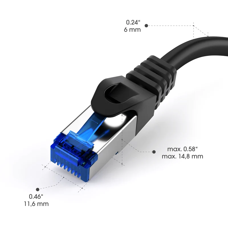 KabelDirekt CAT 6 Netzwerkkabel F/UTP, Ethernet, LAN & Patch Kabel, schwarz/silber