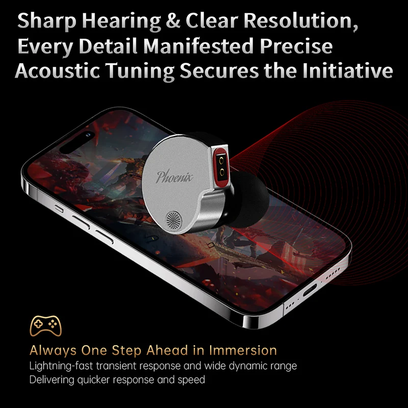 【CCA Phoenix】All-metal Dual Magnet Dynamic HiFi in Ear Monitors IEM Earphones