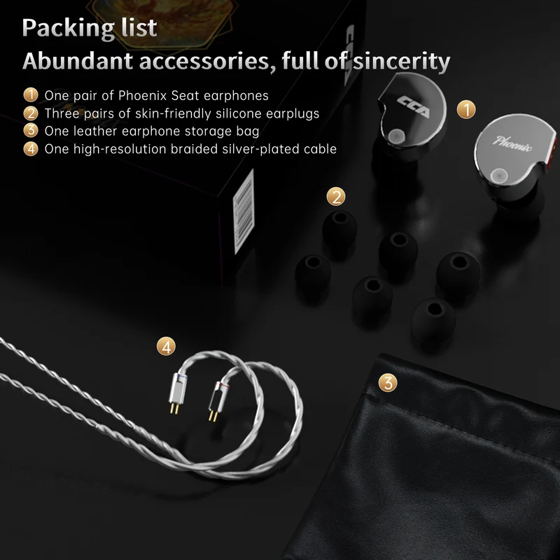 【CCA Phoenix】All-metal Dual Magnet Dynamic HiFi in Ear Monitors IEM Earphones