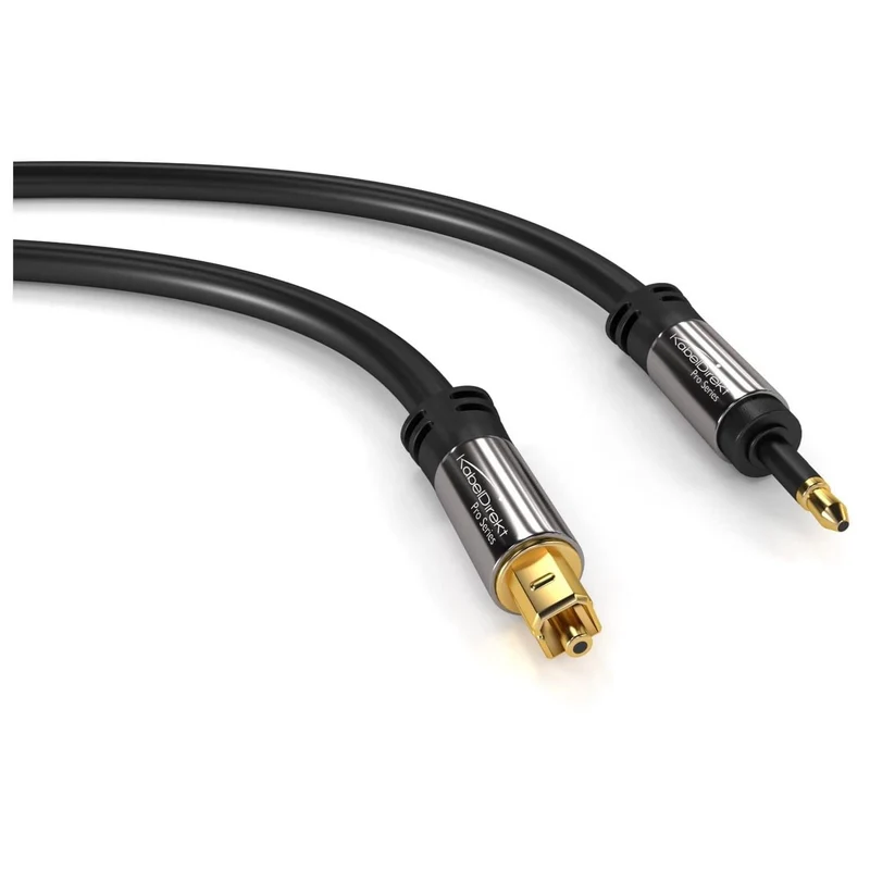 TOSLINK auf Mini-TOSLINK, optisches Audiokabel, Lichtwellenleiter/LWL, überträgt Digitale Audiosignale