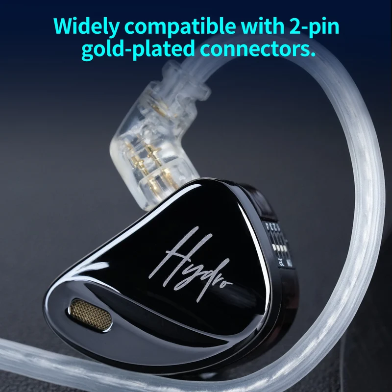 【CCA Hydro】2DD 8BA Hybrid Driver in Ear Monitor Headphones with 4 Tuning Switches, Gaming Earbuds