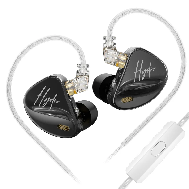 【CCA Hydro】2DD 8BA Hybrid Driver in Ear Monitor Headphones with 4 Tuning Switches, Gaming Earbuds