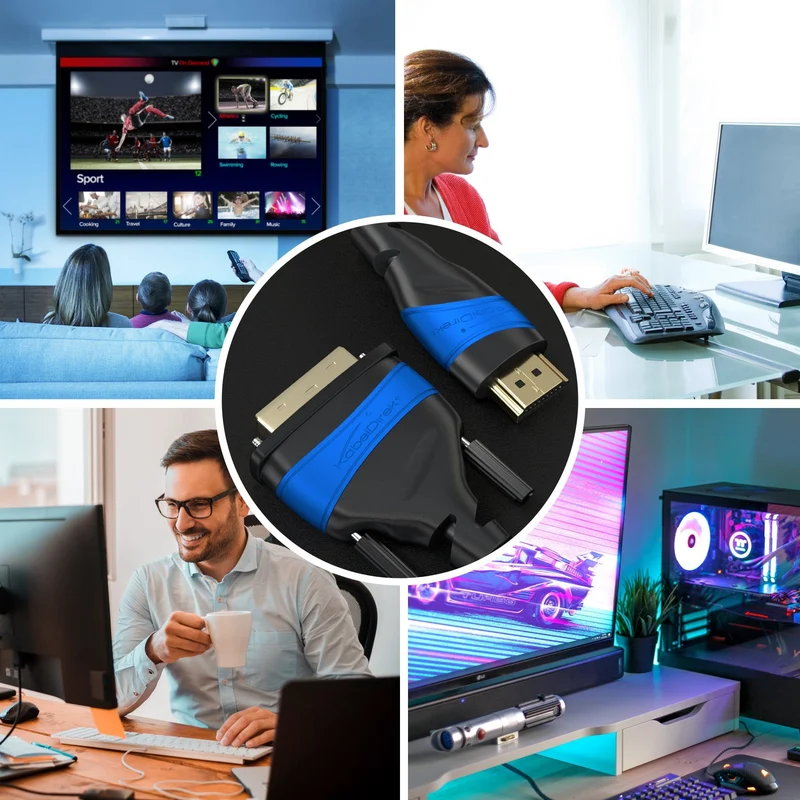 KabelDirekt HDMI-DVI-Adapterkabel – bi-direktional, DVI-D 24+1 - High Speed HDMI Kabel