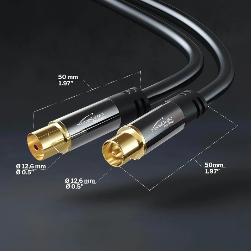 Antennenkabel – Koax Stecker > Koax Kupplung