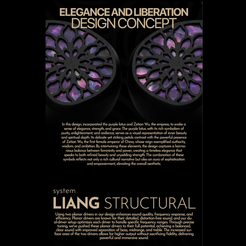 【Tangzu Zetian Wu Legend】Dual Planar in-Ear Monitors, 14.2mm and 6mm Planar Drivers IEMs