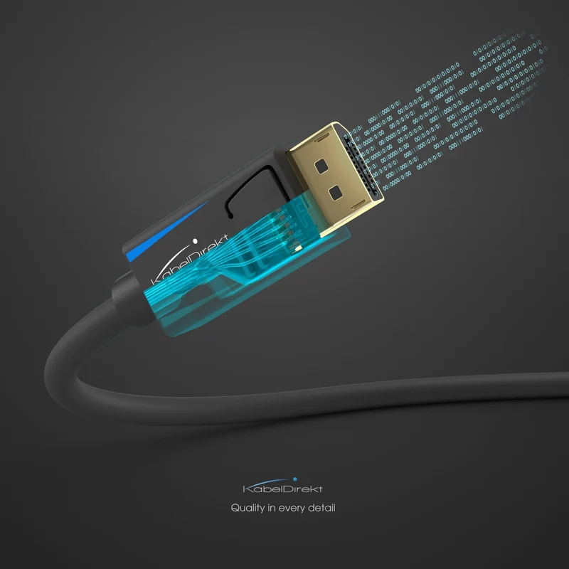 8K DisplayPort 1.4 Kabel - Für 8K bei 60Hz oder 4K bei 120Hz