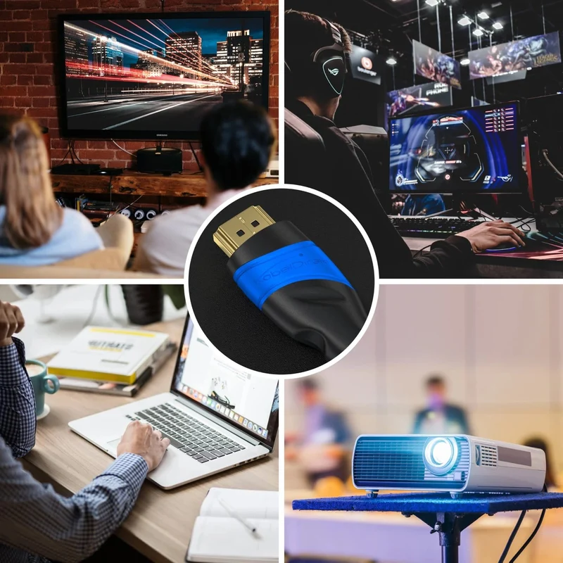 KabelDirekt 4K High Speed HDMI 2.0b Kabel – mit Ethernet, 4K/8K, 3D, ARC, HDR