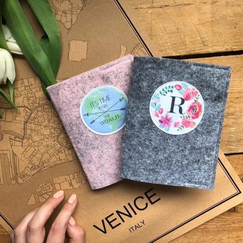Reisepasshülle personalisiert | Monogramm | Passhülle mit Namen | Reisepass Hülle individuell