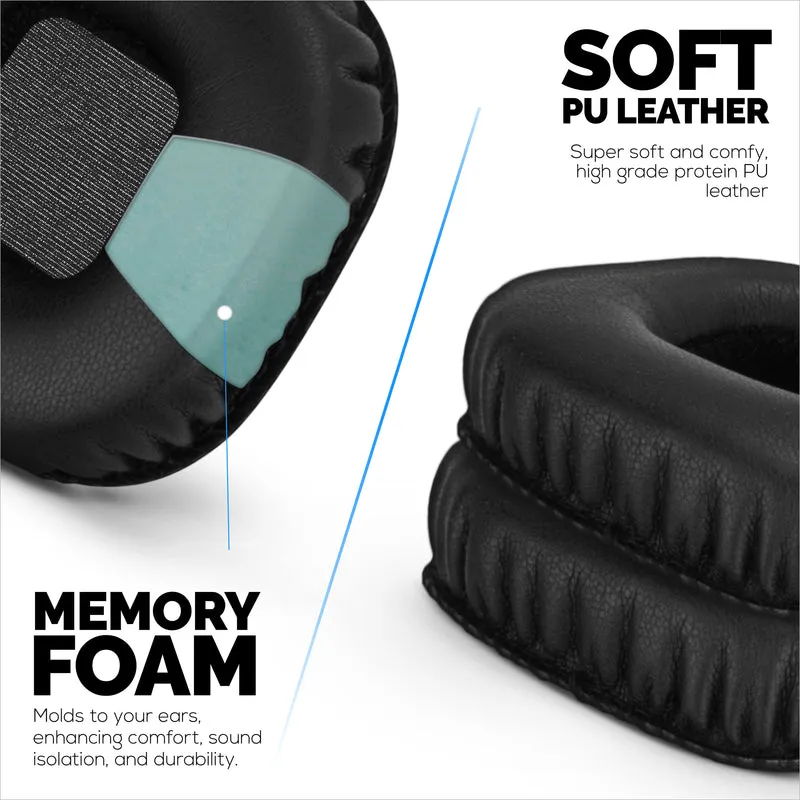 Ersatz-Ohrpolster für Marshall MID-ANC-Kopfhörer, PU-Leder, Memory Foam für zusätzlichen Komfort, verbesserte, strapazierfähige und langlebige Ohrpolster