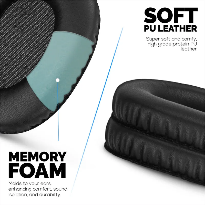 Ersatz-Ohrpolster für Marshall Monitor/Monitor Bluetooth-Kopfhörer (1. Generation), PU-Leder, Memory Foam für zusätzlichen Komfort, verbesserte, strapazierfähige und langlebige Ohrpolster