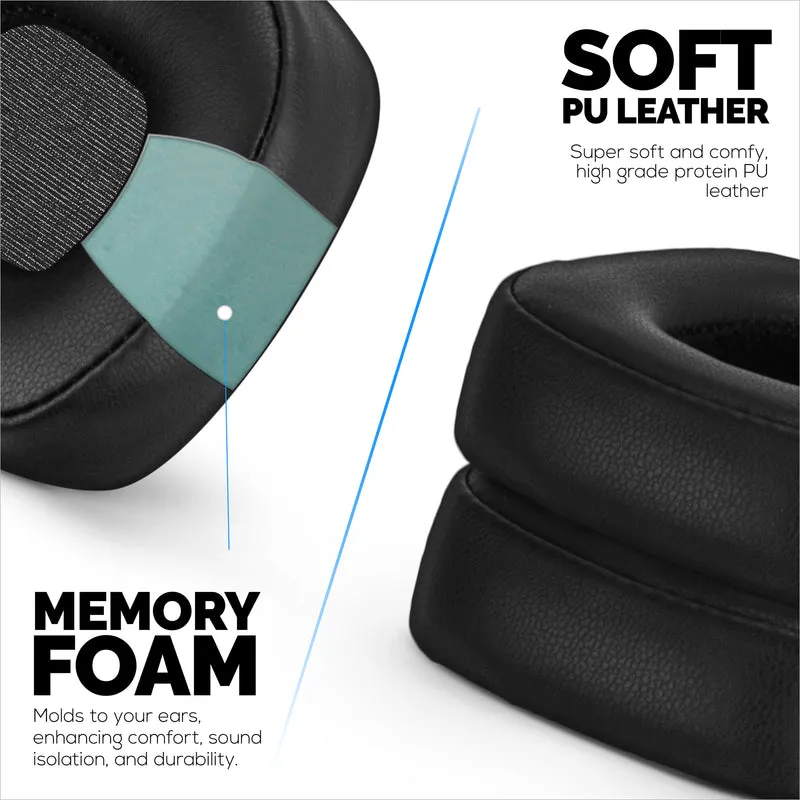 Ersatz-Ohrpolster für Marshall Major 4-Kopfhörer, PU-Leder, Memory Foam für zusätzlichen Komfort, verbesserte, robuste und langlebige Ohrpolster