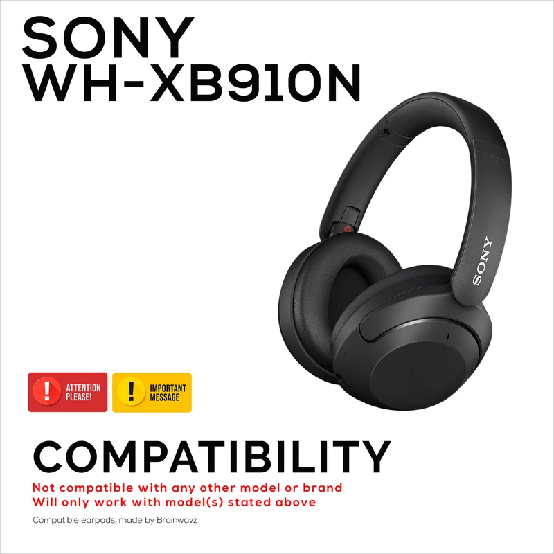 Pad Telinga Hibrid untuk Fon Kepala Sony WH-XB910N, Gel Sejuk, Fabrik Super Lembut, Kulit PU & Busa Memori Lebih Tebal