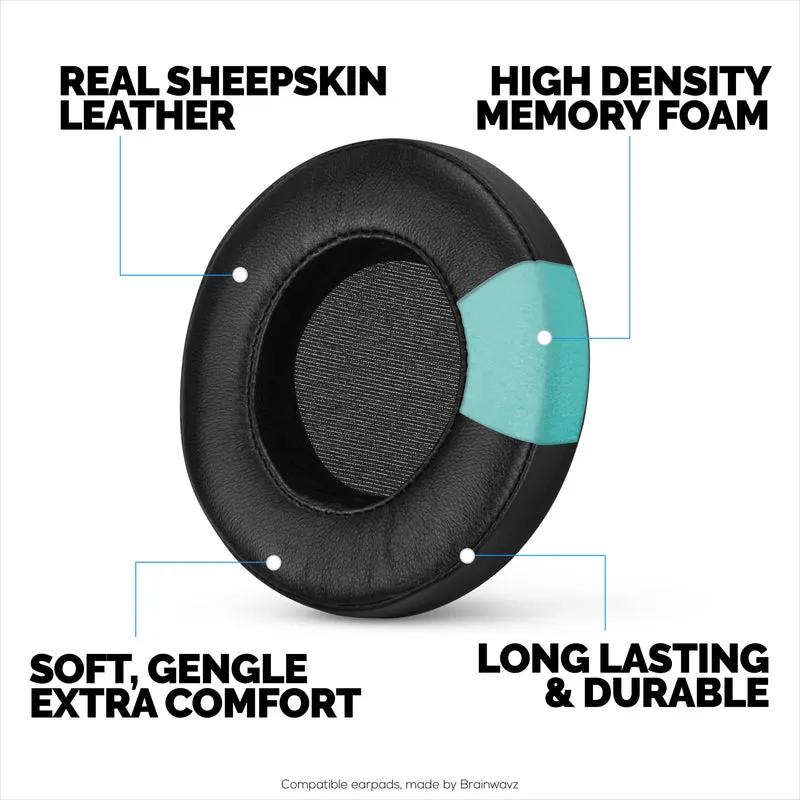Schaffell-Ohrpolster für Razer Kraken PRO V2 7.1 Kopfhörer, weiches Echtleder, Memory Foam