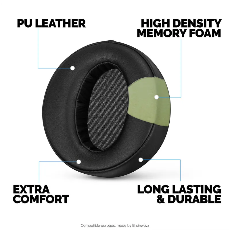 Pad Telinga Gantian untuk Fon Kepala Sony MDR-XB950BT, XB950N1, XB950B1, XB950AP & XB950/H, Kulit PU, Busa Memori