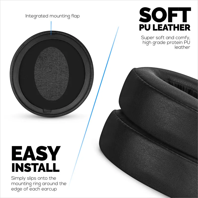 Pad Telinga Gantian untuk Fon Kepala Sony MDR-XB950BT, XB950N1, XB950B1, XB950AP & XB950/H, Kulit PU, Busa Memori