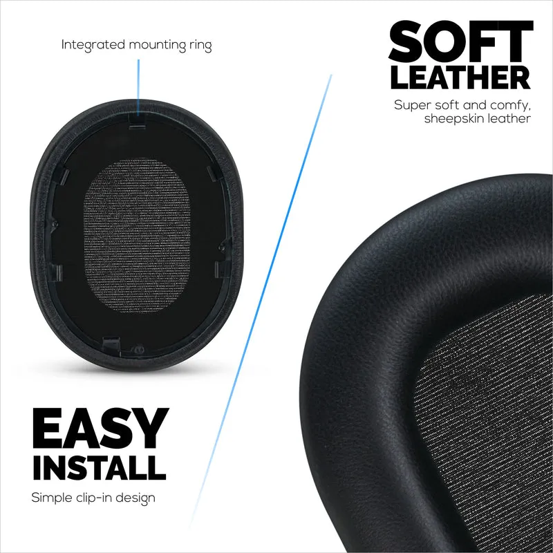 Pad Telinga Kulit Biri-biri untuk Fon Kepala Sony WH-1000XM5, Kulit Asli yang Lembut, Busa Memori Keselesaan Tambahan, Kusyen Telinga Tahan Lama & Tahan Lama