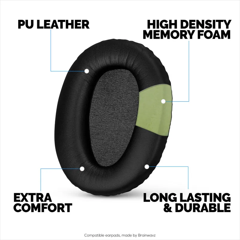 Pad Telinga Gantian untuk Fon Kepala Sony WH-CH700N, MDR-ZX770 (ZX770BN), MDR-ZX780 (ZX780DC) & MDR-10R, Kulit PU, Busa Memori