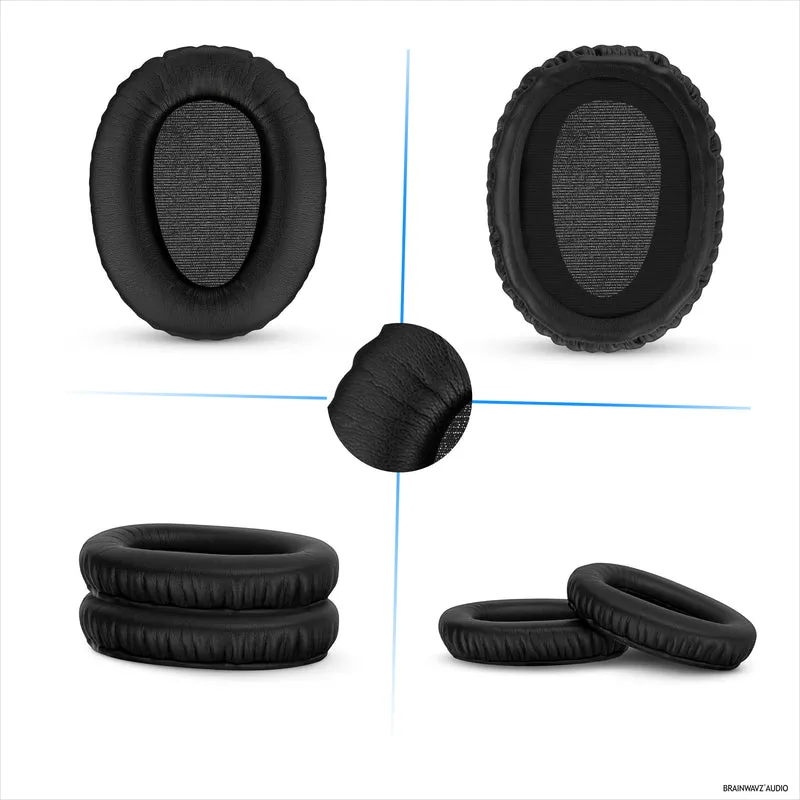 Pad Telinga Gantian untuk Fon Kepala Sony WH-CH700N, MDR-ZX770 (ZX770BN), MDR-ZX780 (ZX780DC) & MDR-10R, Kulit PU, Busa Memori