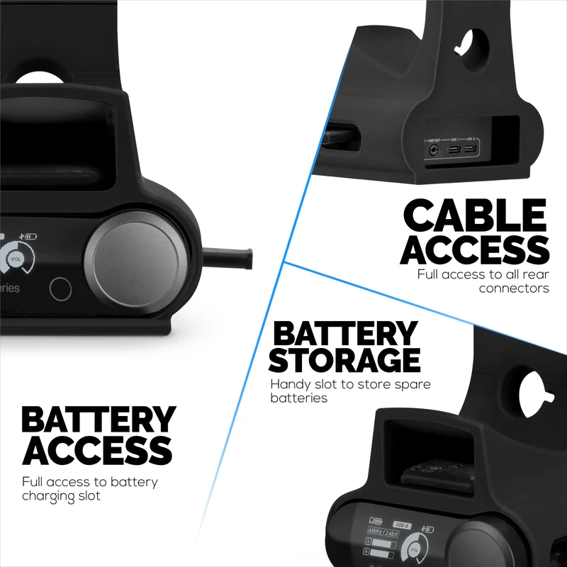 Penyangga Fon Kepala & Pengawal Permainan Direka untuk Fon Kepala Steelseries Arctis Nova Pro Wireless, Nova Pro Omni & Nova Elite dengan Dok untuk Stesen Pangkalan Tanpa Wayar