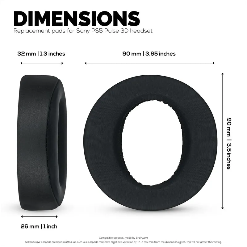 Hybrid-Ohrpolster für Sony PS5 PULSE 3D-Kopfhörer, kühles Gel, superweicher Stoff, PU-Leder und dicker Memory-Schaum