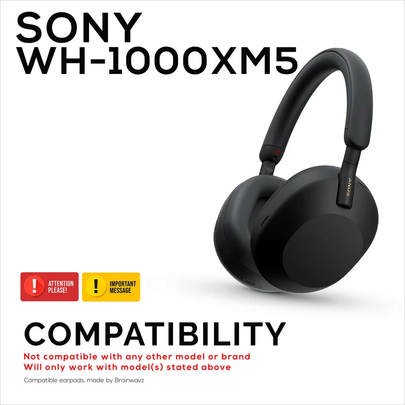 Hybrid-Gel-Ohrpolster für Sony WH-1000XM5-Kopfhörer, kühles Gel, superweicher Stoff, PU-Leder und dicker Memory-Schaum