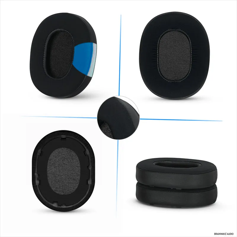 Hybrid-Gel-Ohrpolster für Sony WH-1000XM5-Kopfhörer, kühles Gel, superweicher Stoff, PU-Leder und dicker Memory-Schaum