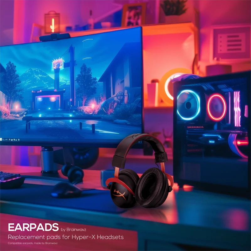 Ohrpolster aus Schaffell-Gel für HyperX Cloud 1, 2 Wireless, Core, Flight S, Alpha S Headsets und mehr, weiches Leder, kühlendes Gel, extra Komfort, strapazierfähig und langlebig