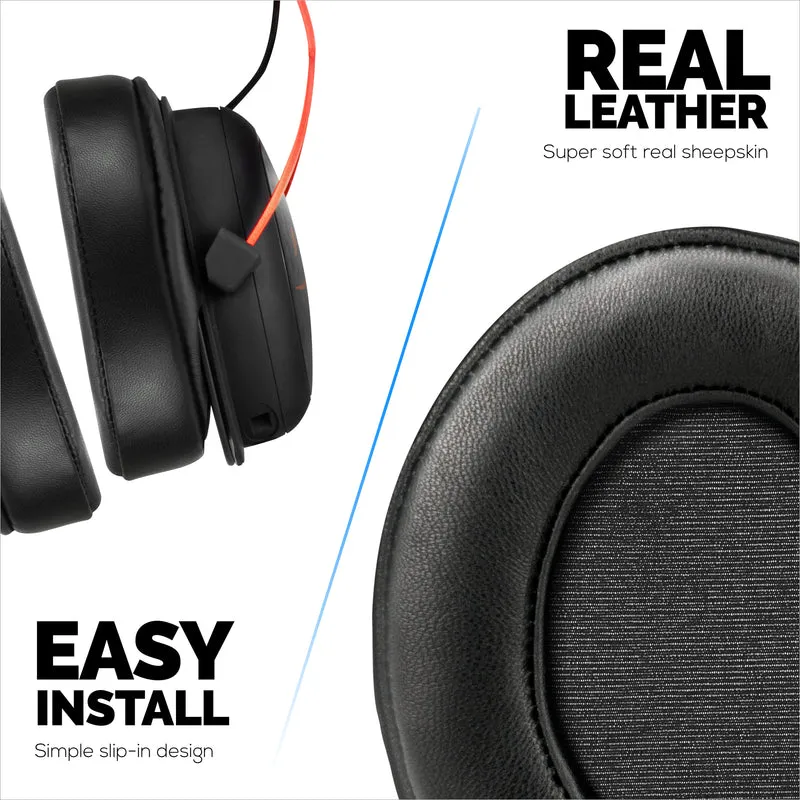 Ohrpolster aus Schaffell-Gel für HyperX Cloud 1, 2 Wireless, Core, Flight S, Alpha S Headsets und mehr, weiches Leder, kühlendes Gel, extra Komfort, strapazierfähig und langlebig