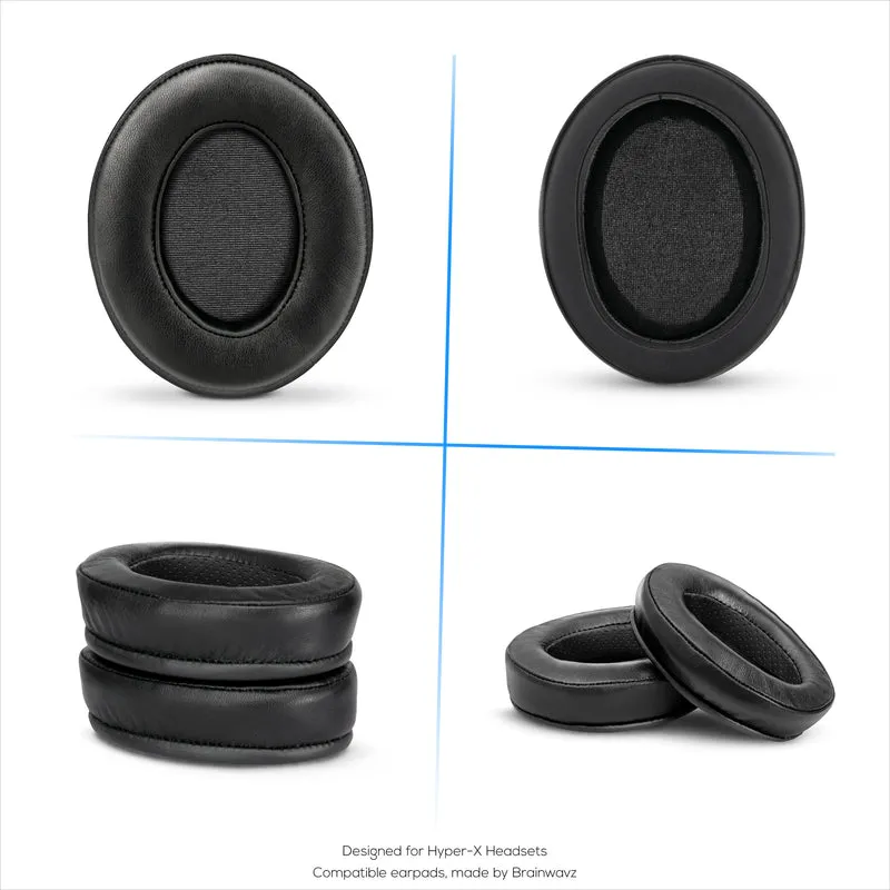 Ohrpolster aus Schaffell-Gel für HyperX Cloud 1, 2 Wireless, Core, Flight S, Alpha S Headsets und mehr, weiches Leder, kühlendes Gel, extra Komfort, strapazierfähig und langlebig