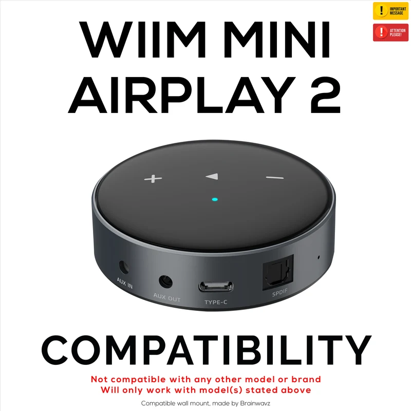 Dinding Pelekat & Penyangkut Lekap Di Bawah Meja untuk WiiM Mini AirPlay 2, Pita Pelekat Diri VHB yang Kuat, Pemegang Mudah Dipasang