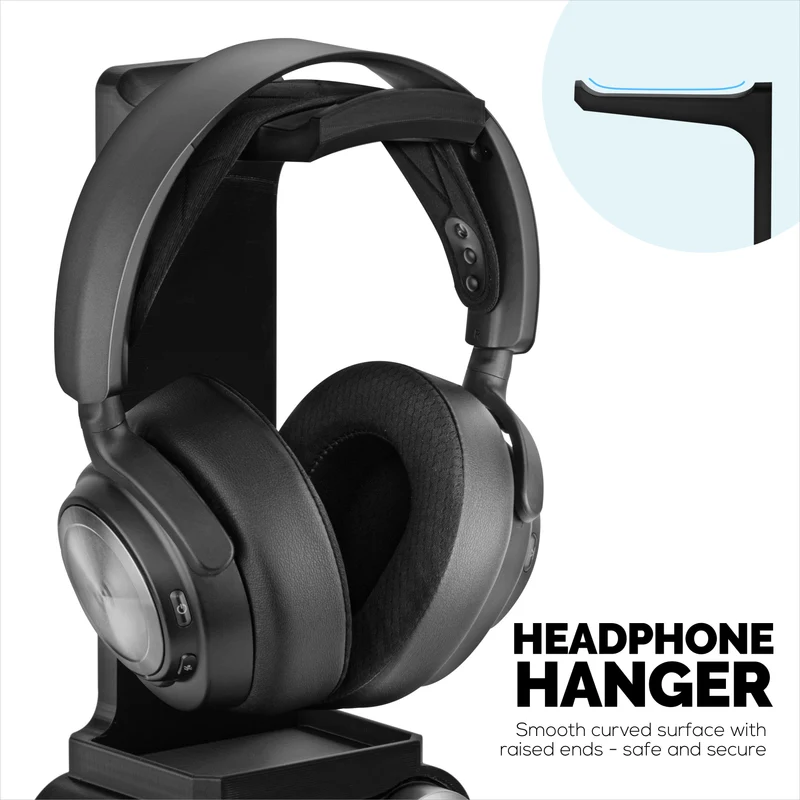 Penyangga Fon Kepala Direka untuk Fon Kepala Steelseries Arctis Nova Pro Wireless, Nova Pro Omni & Nova Elite dengan Dok untuk Stesen Pangkalan Tanpa Wayar
