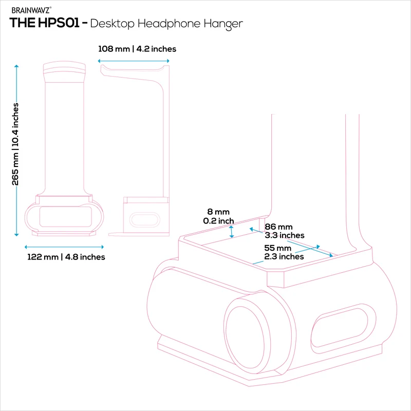 Penyangga Fon Kepala Direka untuk Fon Kepala Steelseries Arctis Nova Pro Wireless, Nova Pro Omni & Nova Elite dengan Dok untuk Stesen Pangkalan Tanpa Wayar