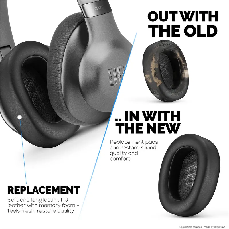 Pad Telinga Gantian untuk Fon Kepala JBL EVEREST ELITE 750 & 750NC - Kulit PU & Busa Memori