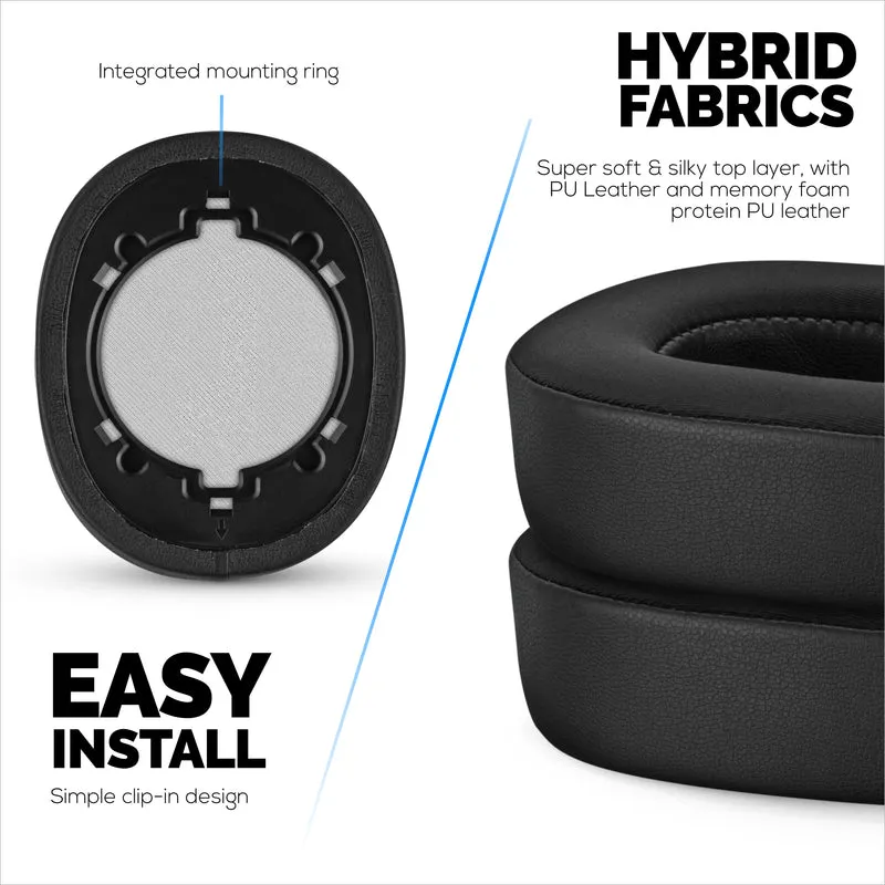 Pad Telinga Hibrid untuk Fon Kepala JBL LIVE 500BT, Gel Sejuk, Fabrik Sangat Lembut, Kulit PU & Busa Memori Lebih Tebal