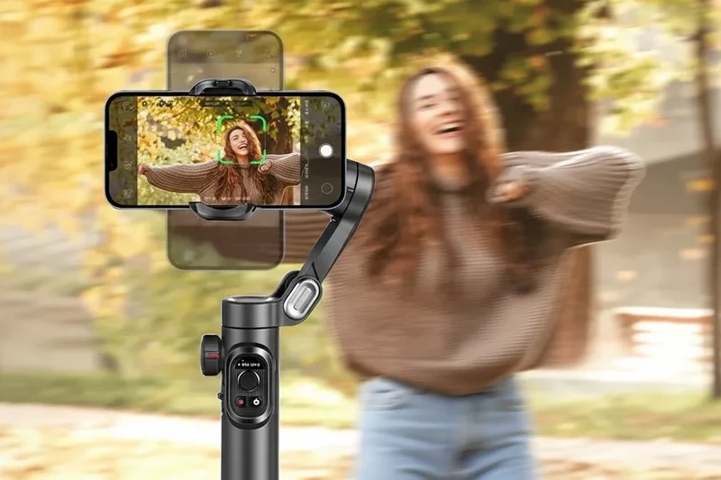 AOCHUAN 3-Achsen Handheld Gimbal Stabilizer – SmartXE für iPhone & Android mit KI-Gesichtserkennung