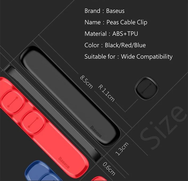 Innovative magnetische Kabelhalter Clips (3 Stk)