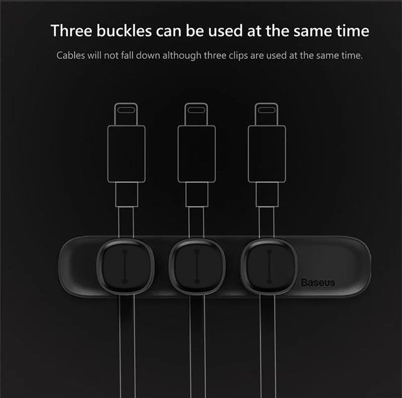 Innovative magnetische Kabelhalter Clips (3 Stk)