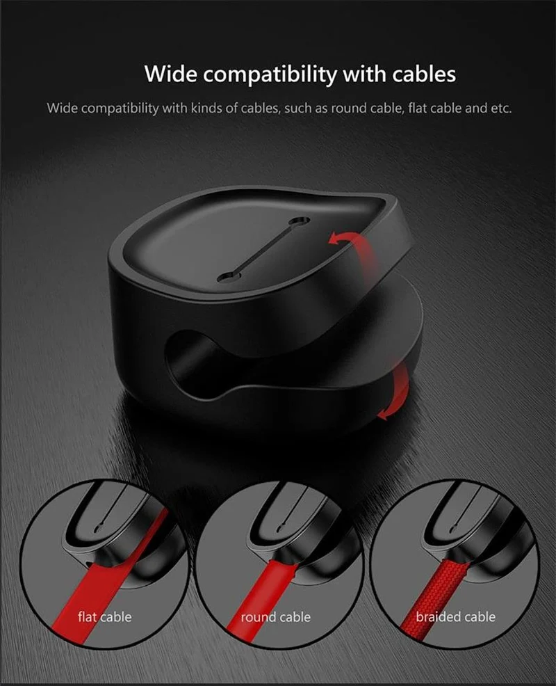 Innovative magnetische Kabelhalter Clips (3 Stk)