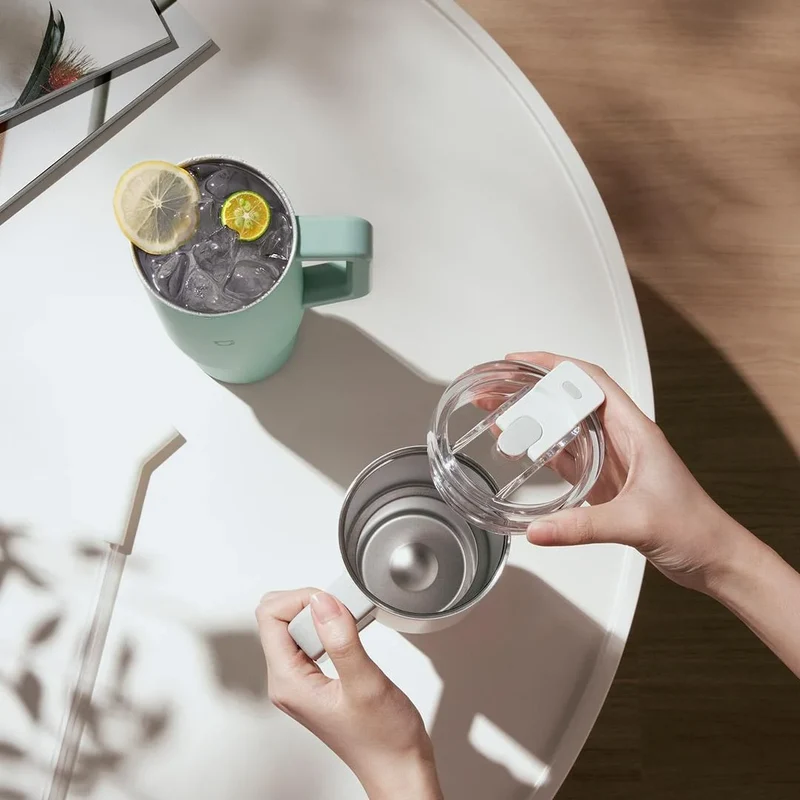Xiaomi Strohbecher 1L – Hochkapazitiver Isolierbecher aus 316L Edelstahl mit Strohhalm