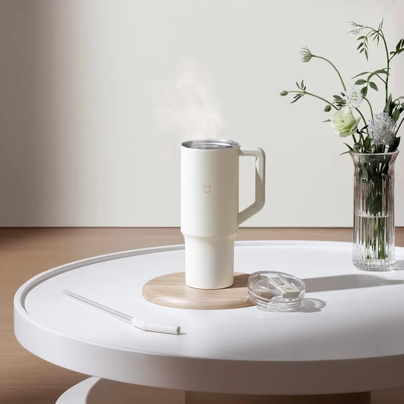Xiaomi Strohbecher 1L – Hochkapazitiver Isolierbecher aus 316L Edelstahl mit Strohhalm